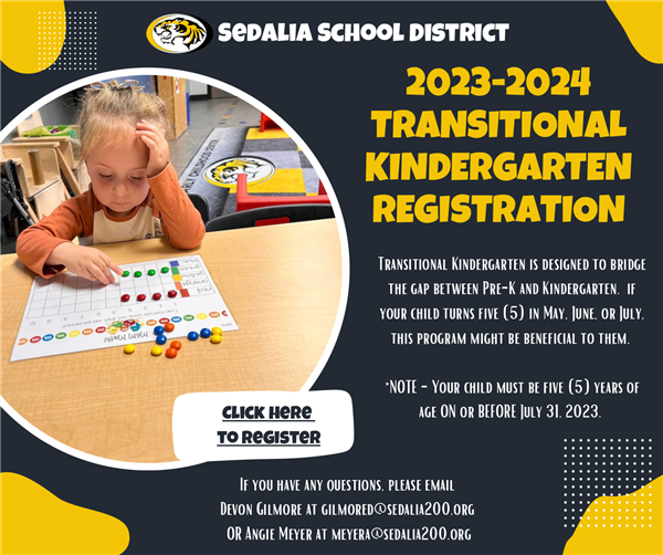 Transitional Kindergarten registration information